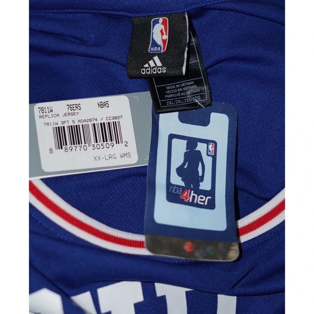 Adidas Phila Jersey Jahlil Okafor NBA For Her XL - Picture 7 of 7